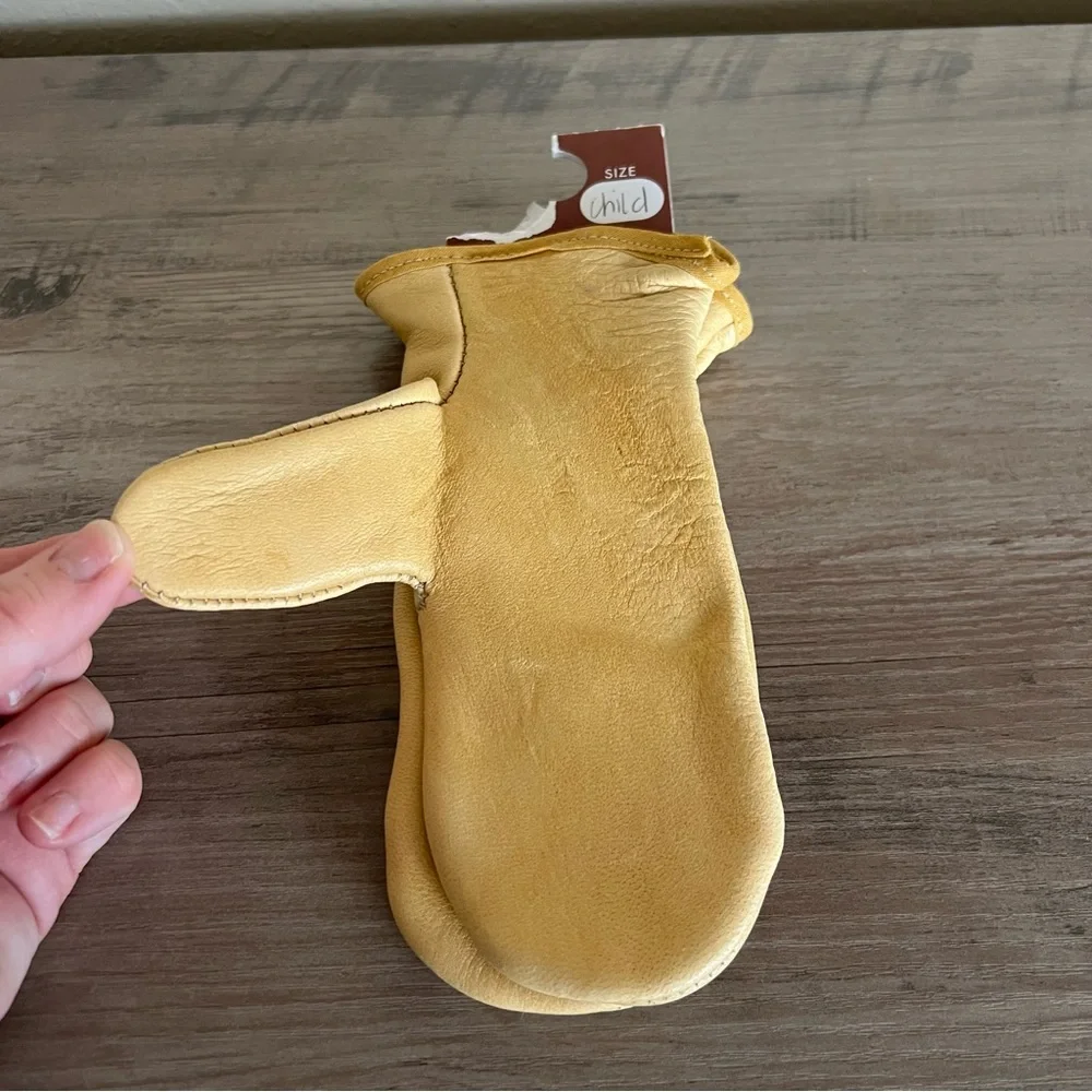 Deerskin Leather Mittens Toddler Youth Size Suede Century Leather Products Uber
